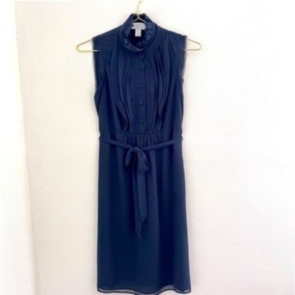 LOFT casual navy blue sleeveless dress size 6P - Picture 1 of 13